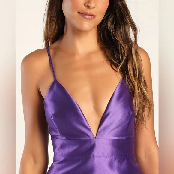 Lulu’s - Glamorous Life Purple Mini Dress NWT - Women’s Size S - Picture 3 of 12